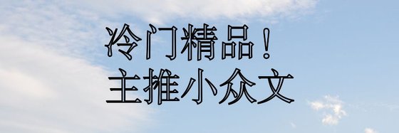冷門精品！主推小眾文